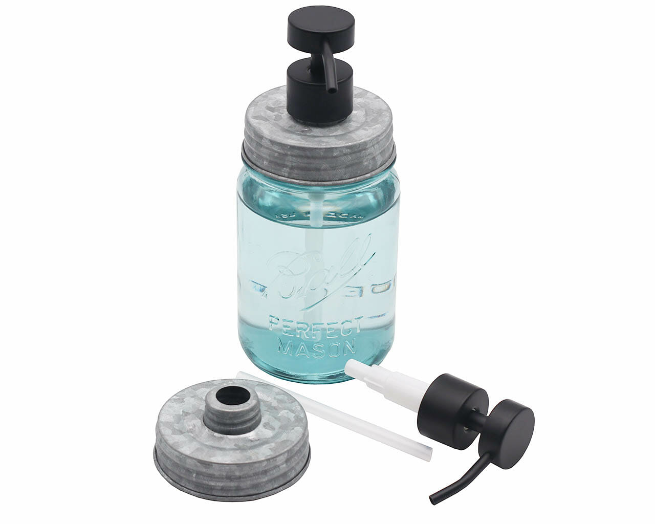 Matte Black Soap Pump Lid Kit for Mason Jars - Concordia Style Boutique