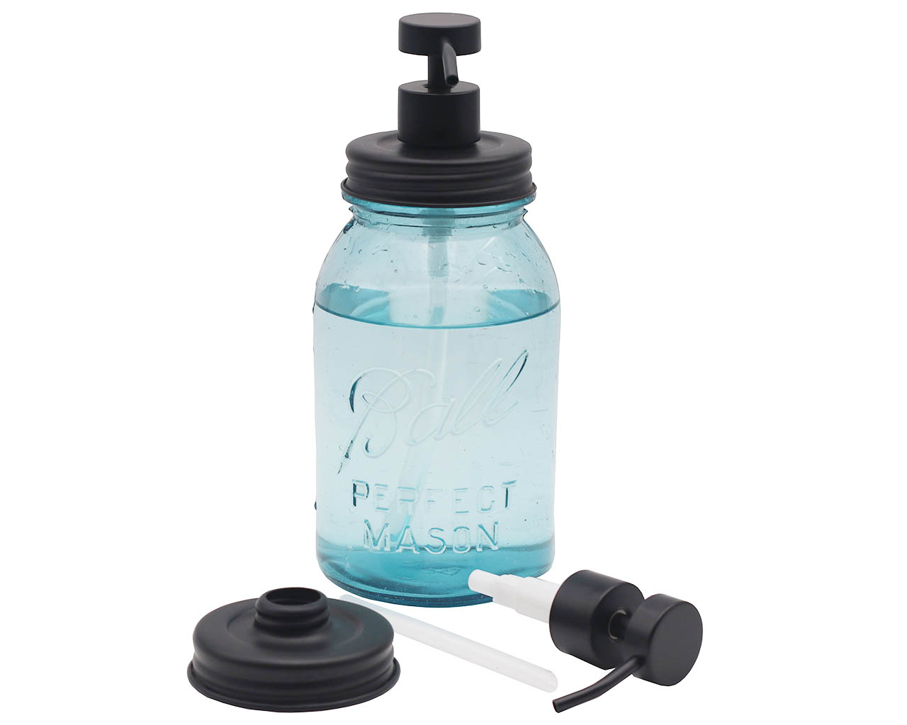 Matte Black Soap Pump Lid Kit for Mason Jars - Concordia Style Boutique
