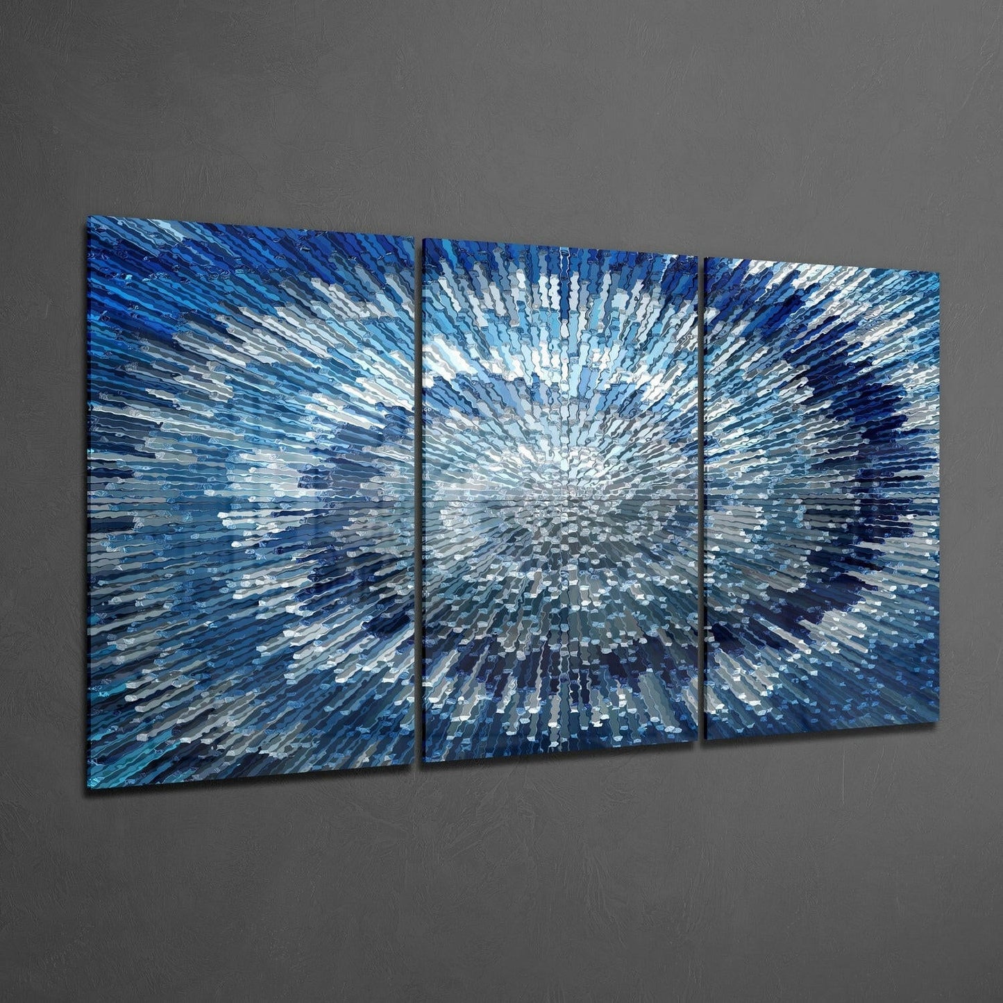 Blue Texture Glass Wall Art