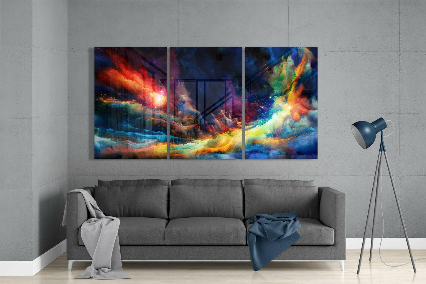 Colors of Space Glass Wall Art