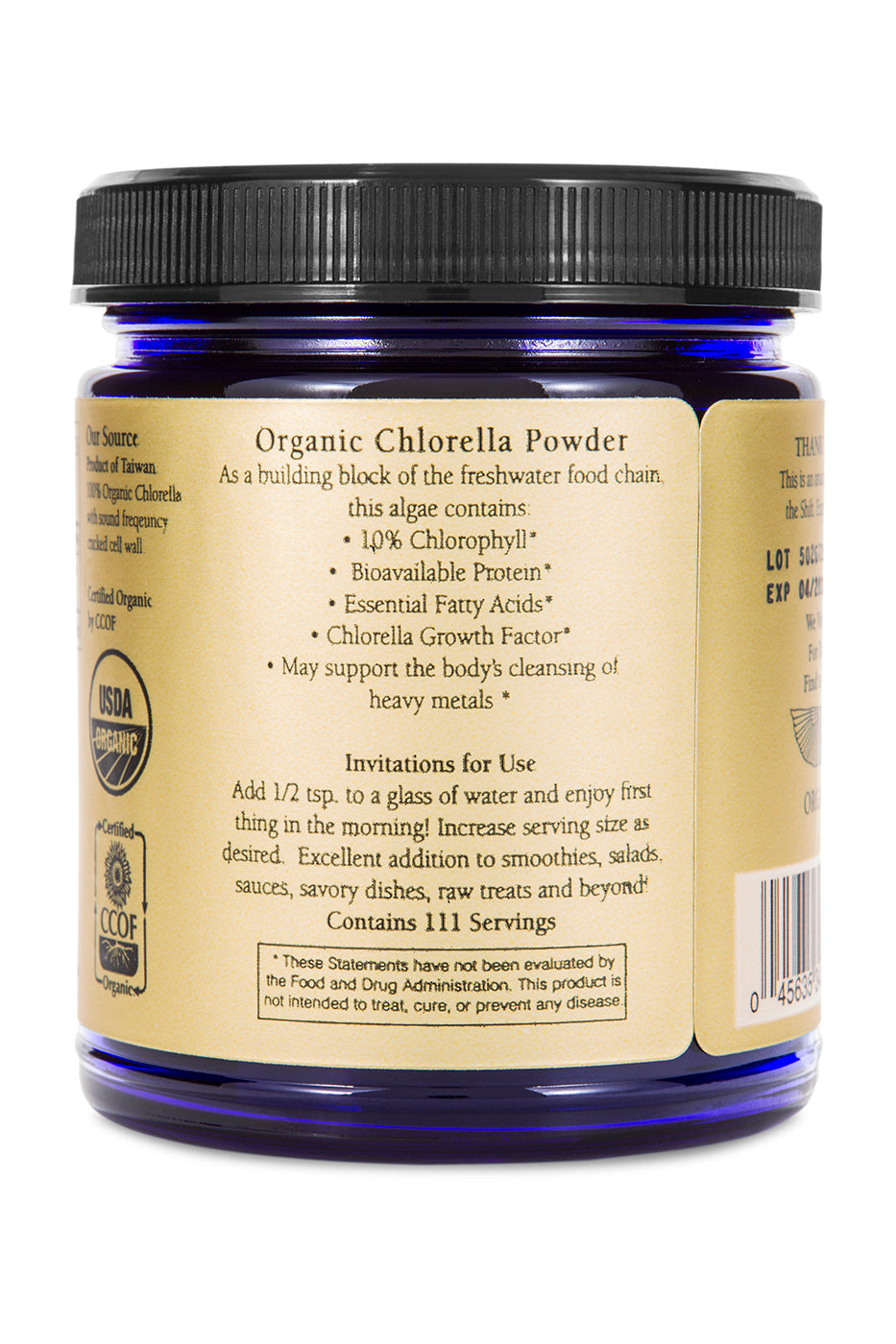 Chlorella Powder (Organic, Sound Processed) - Concordia Style Boutique