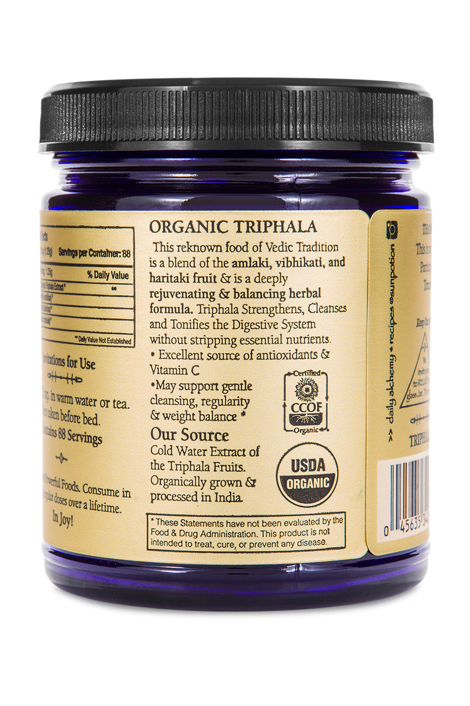 Triphala (Organic Cold Water Extract Powder) - Concordia Style Boutique