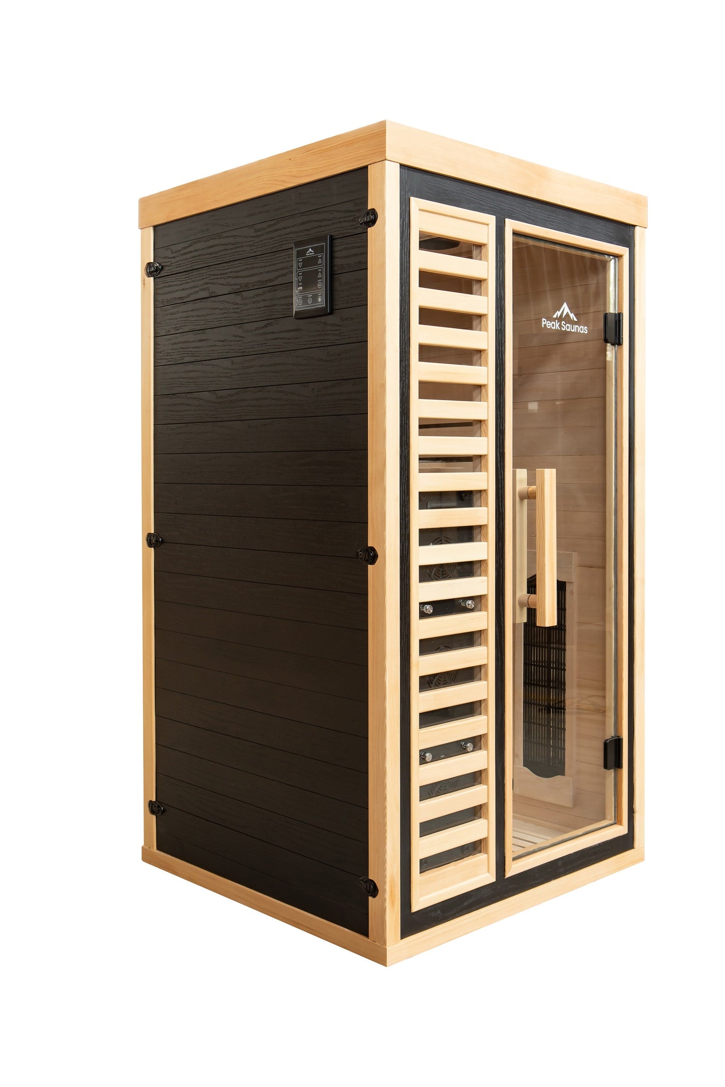 Peak Saunas Shasta 1-Person Full Spectrum Infrared Sauna with XL Medical-Grade Red Light Therapy & Smart WiFi App Control - Concordia Style Boutique