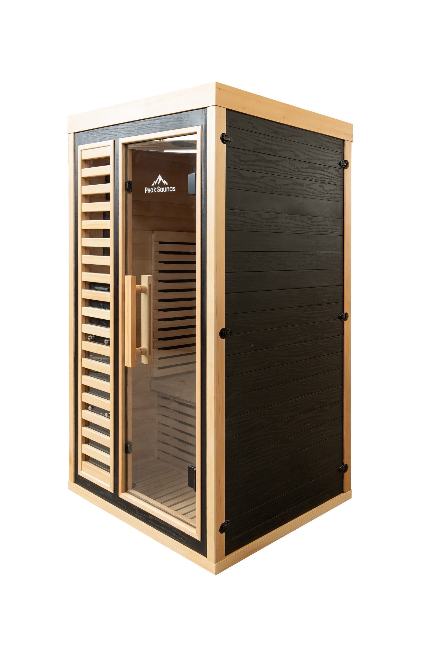 Peak Saunas Shasta 1-Person Full Spectrum Infrared Sauna with XL Medical-Grade Red Light Therapy & Smart WiFi App Control - Concordia Style Boutique