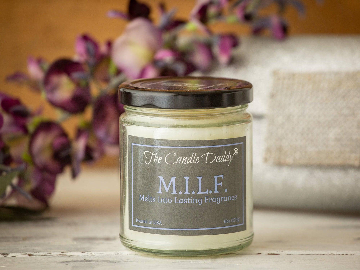 M.I.L.F "Melts Into Lasting Fragrance" - 6 Ounce - 40 Hour Burn- Sexy Spiked Apple MILF Scent