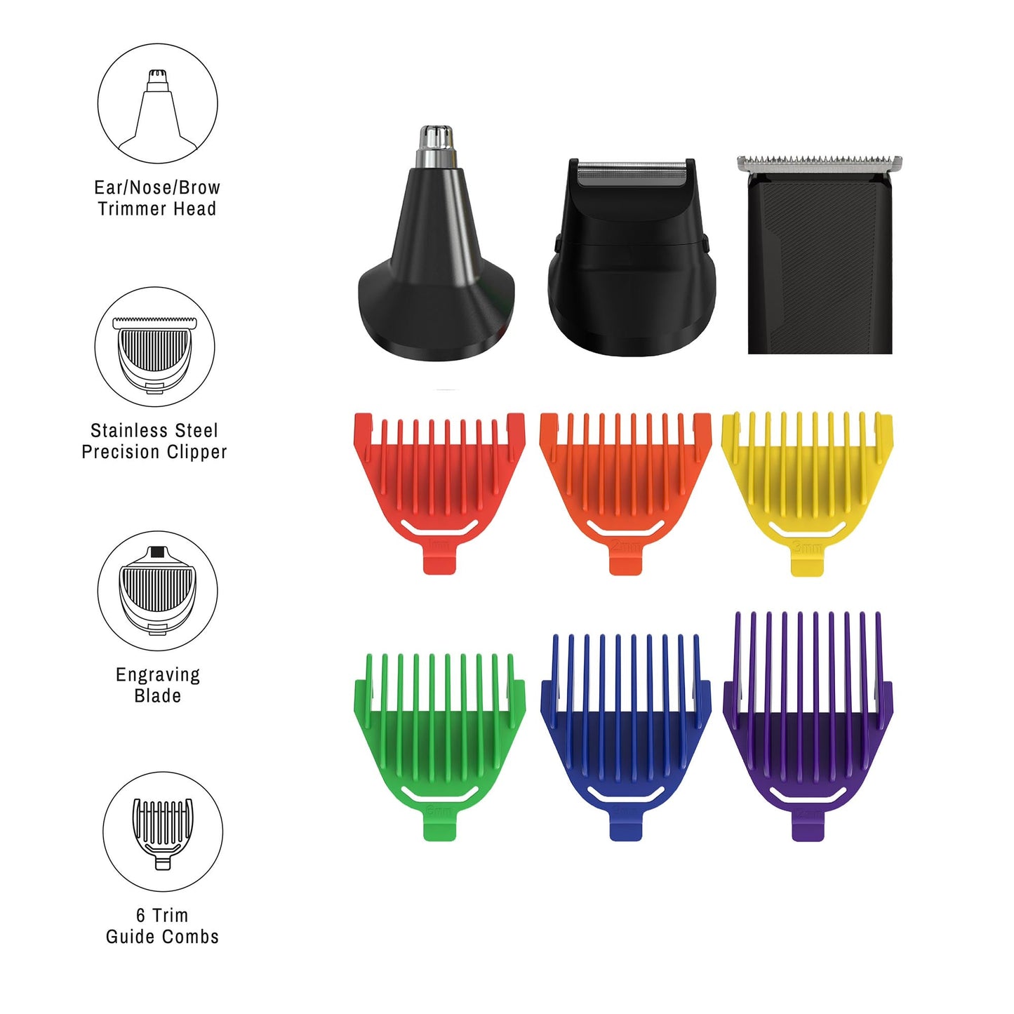 Mario Lopez Rechargeable Men's Grooming Set - Complete Hair, Beard, Nose, and Ear Grooming Kit - Concordia Style Boutique