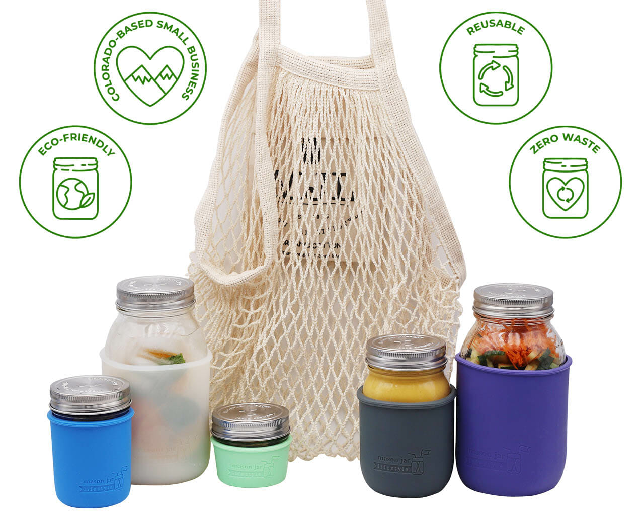 Organic Cotton String Tote Bag with Pocket - Concordia Style Boutique