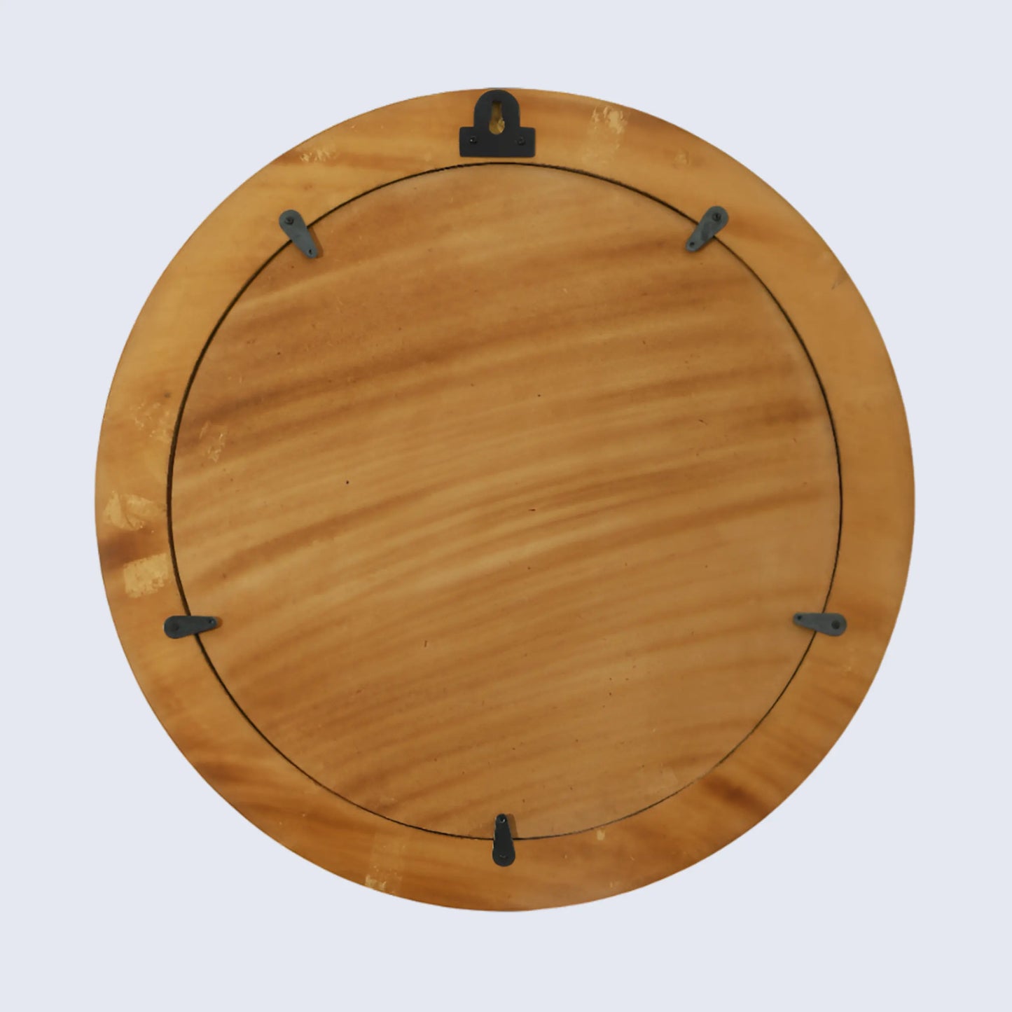 Round Mother of Pearl & Resin Inlay Wall Hanging White Mirror Frame- 22" Dia