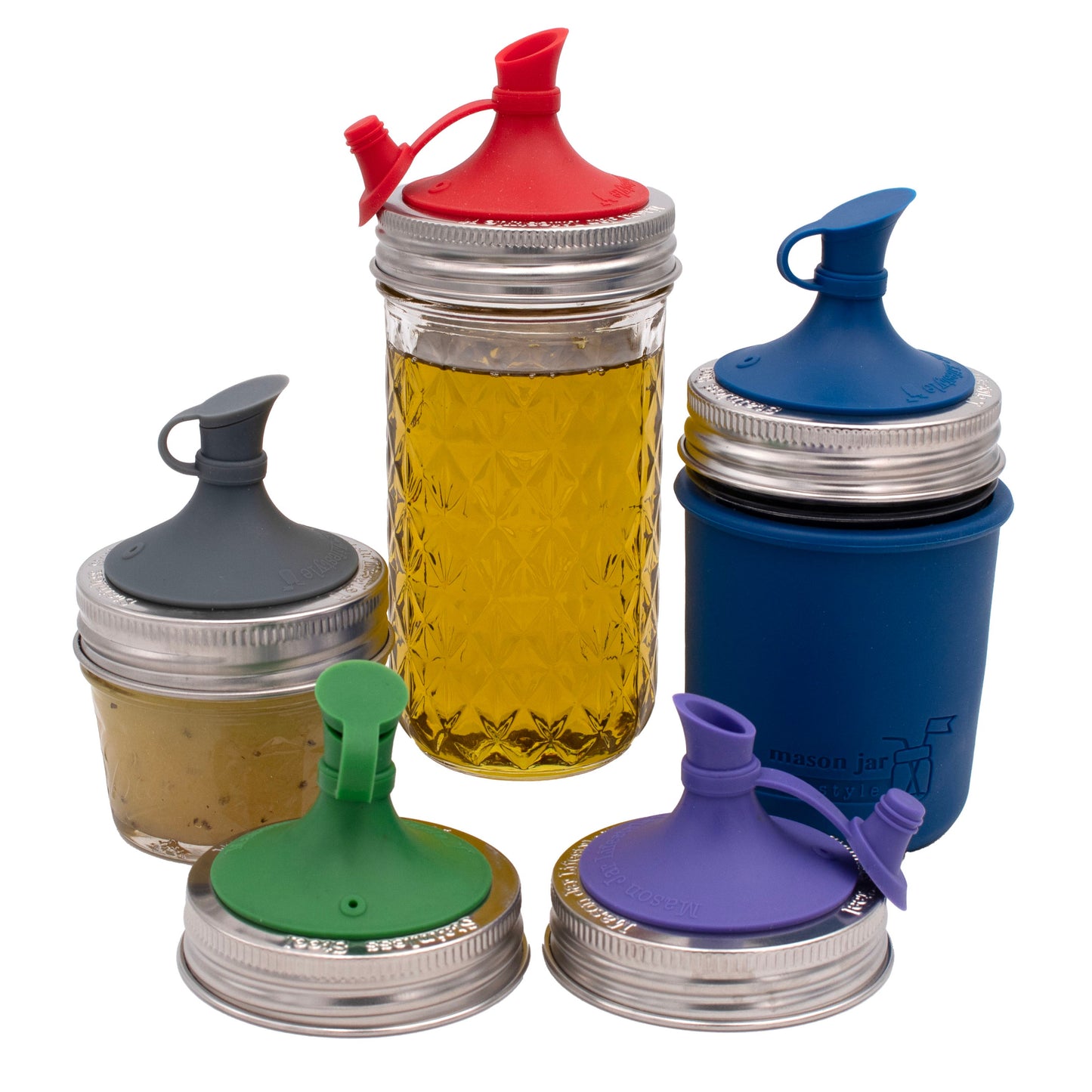 Silicone Oil Cruet Pour Lid for Mason Jars - Concordia Style Boutique