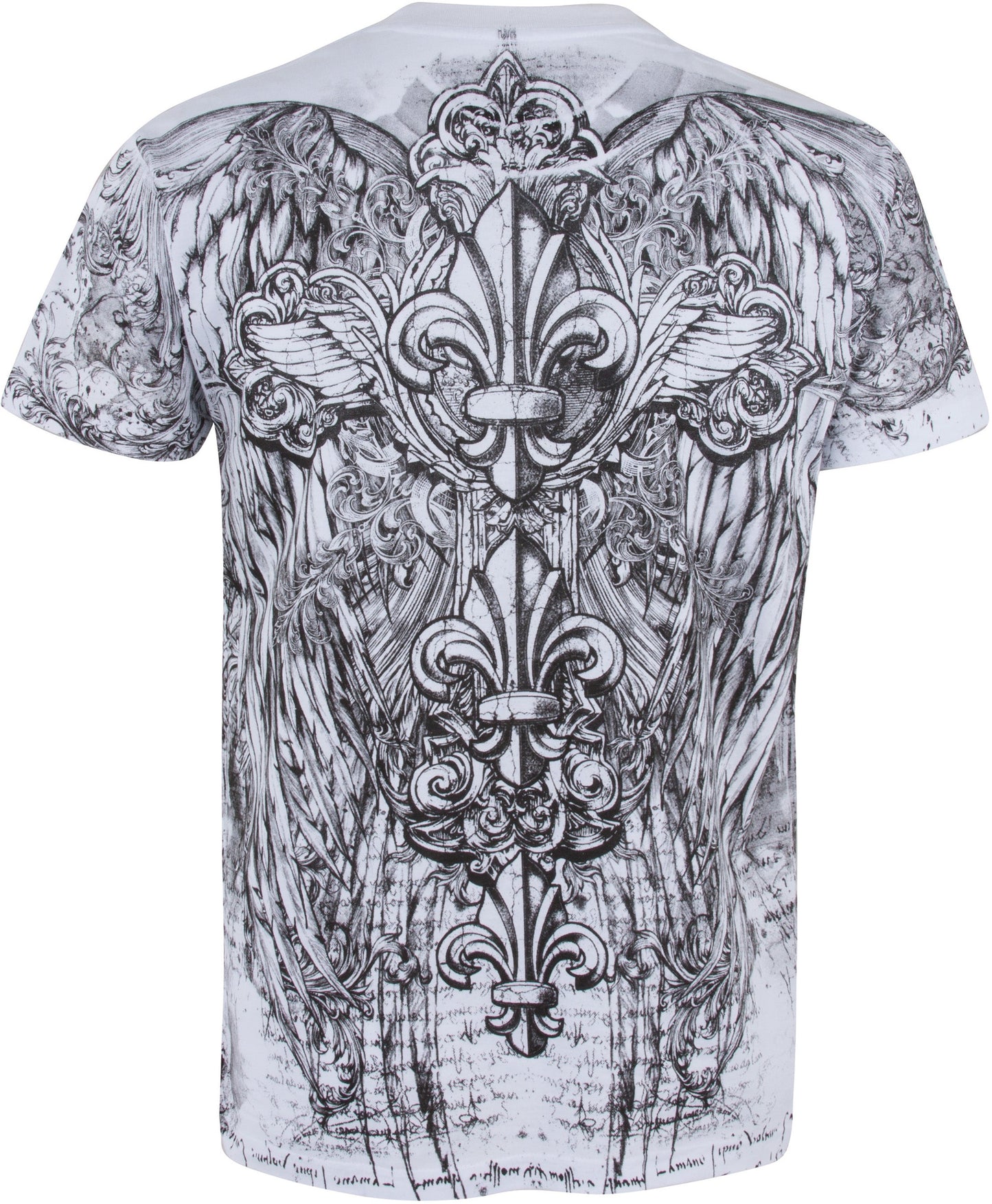 Sakkas Vines and Fleur De Lis Metallic Cotton Mens T-Shirt - Concordia Style Boutique