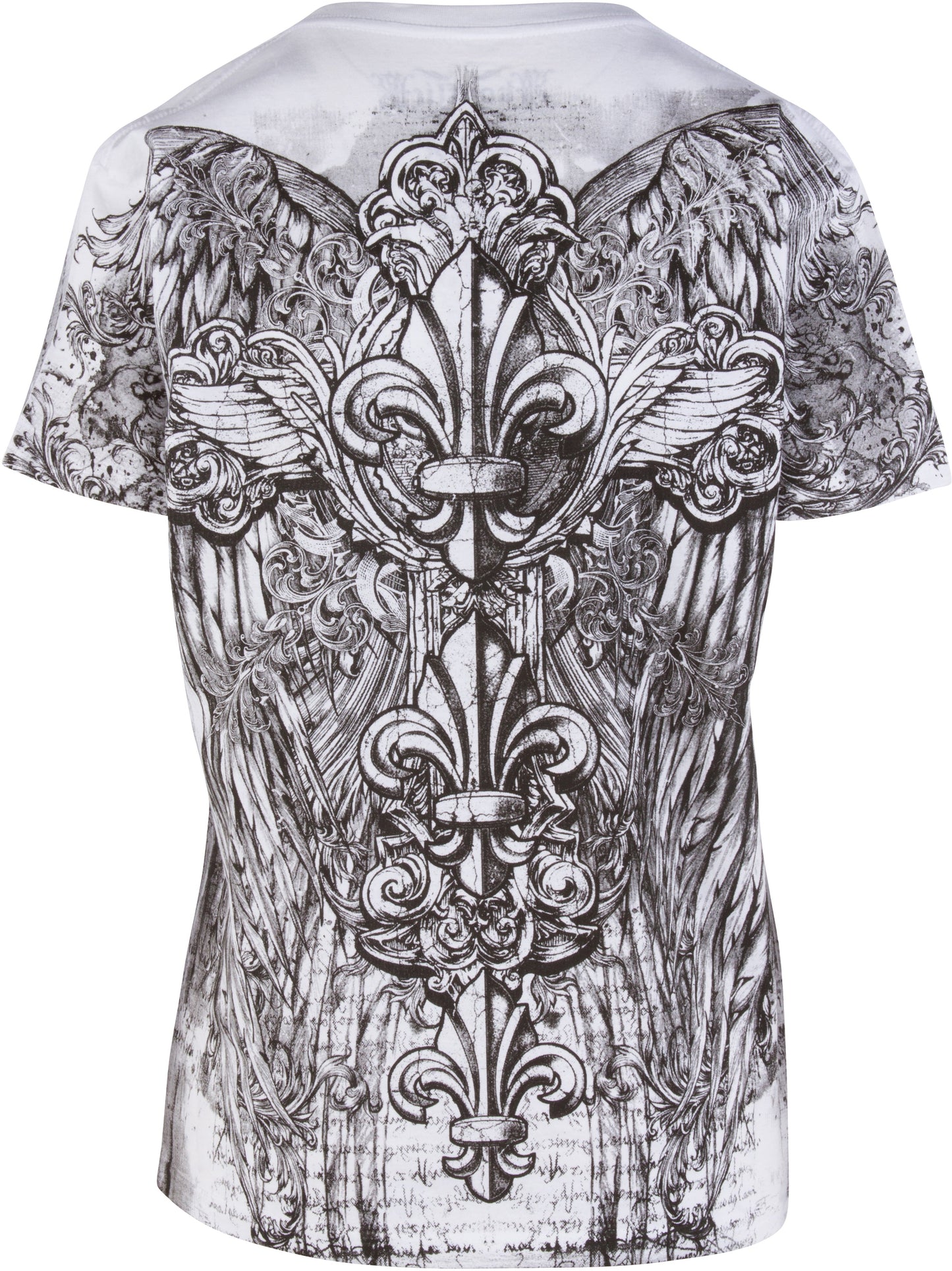 Sakkas Vines and Fleur De Lis Metallic V-Neck Mens T-Shirt - Concordia Style Boutique