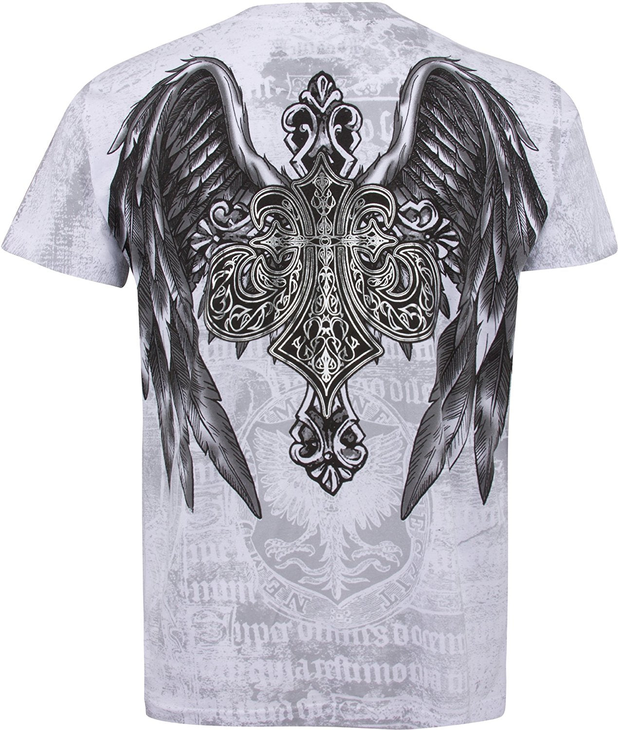 Royalty Metallic Silver Short Sleeve Crew Neck Cotton Mens Fashion T-Shirt - Concordia Style Boutique