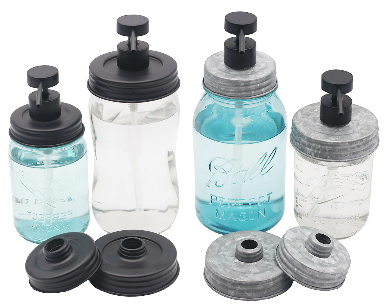 Matte Black Soap Pump Lid Kit for Mason Jars - Concordia Style Boutique