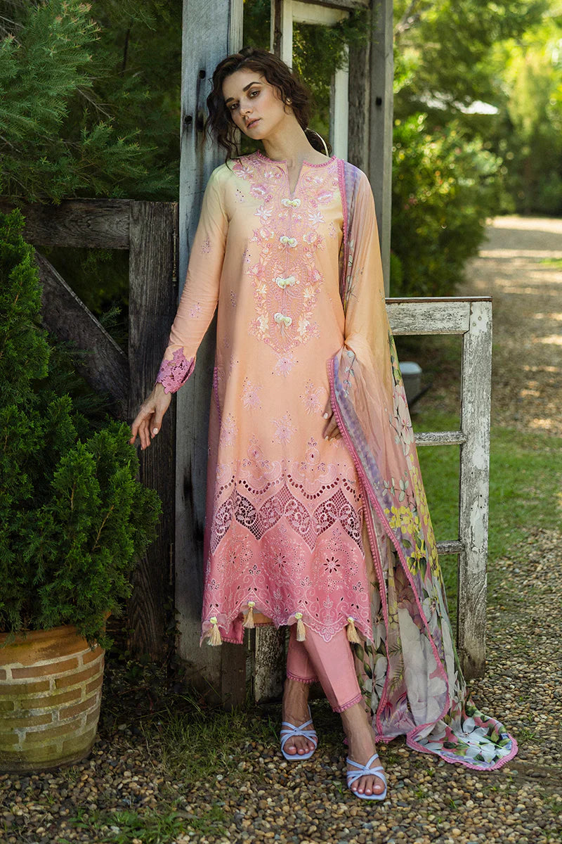 Mushq - Risate - Three Piece Chikan Embroidered Lawn