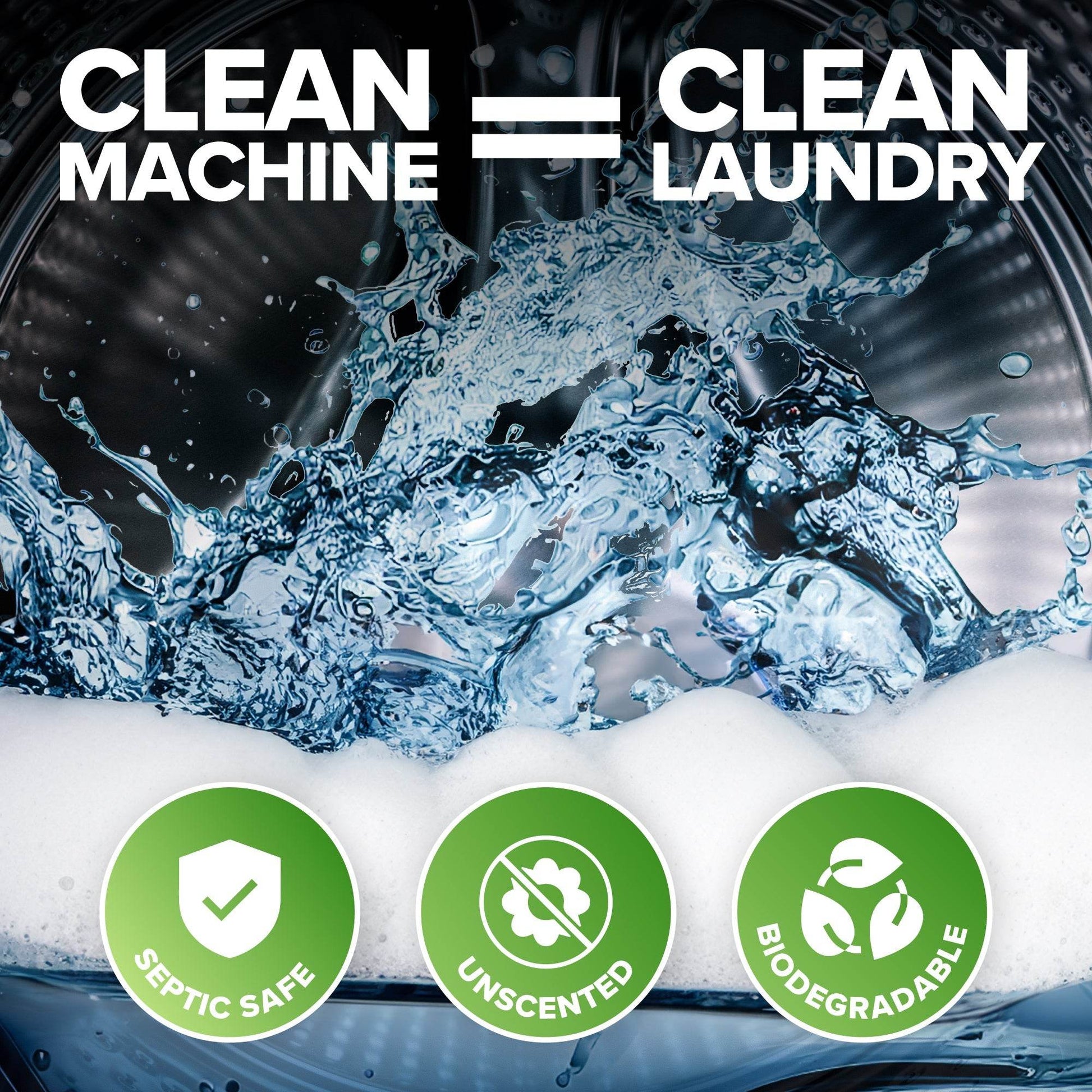 Washing Machine Cleaner Descaler Tablets - Heavy Duty Deep Cleaning for Front Load or Top Load Washer, 6 Pack - Concordia Style Boutique