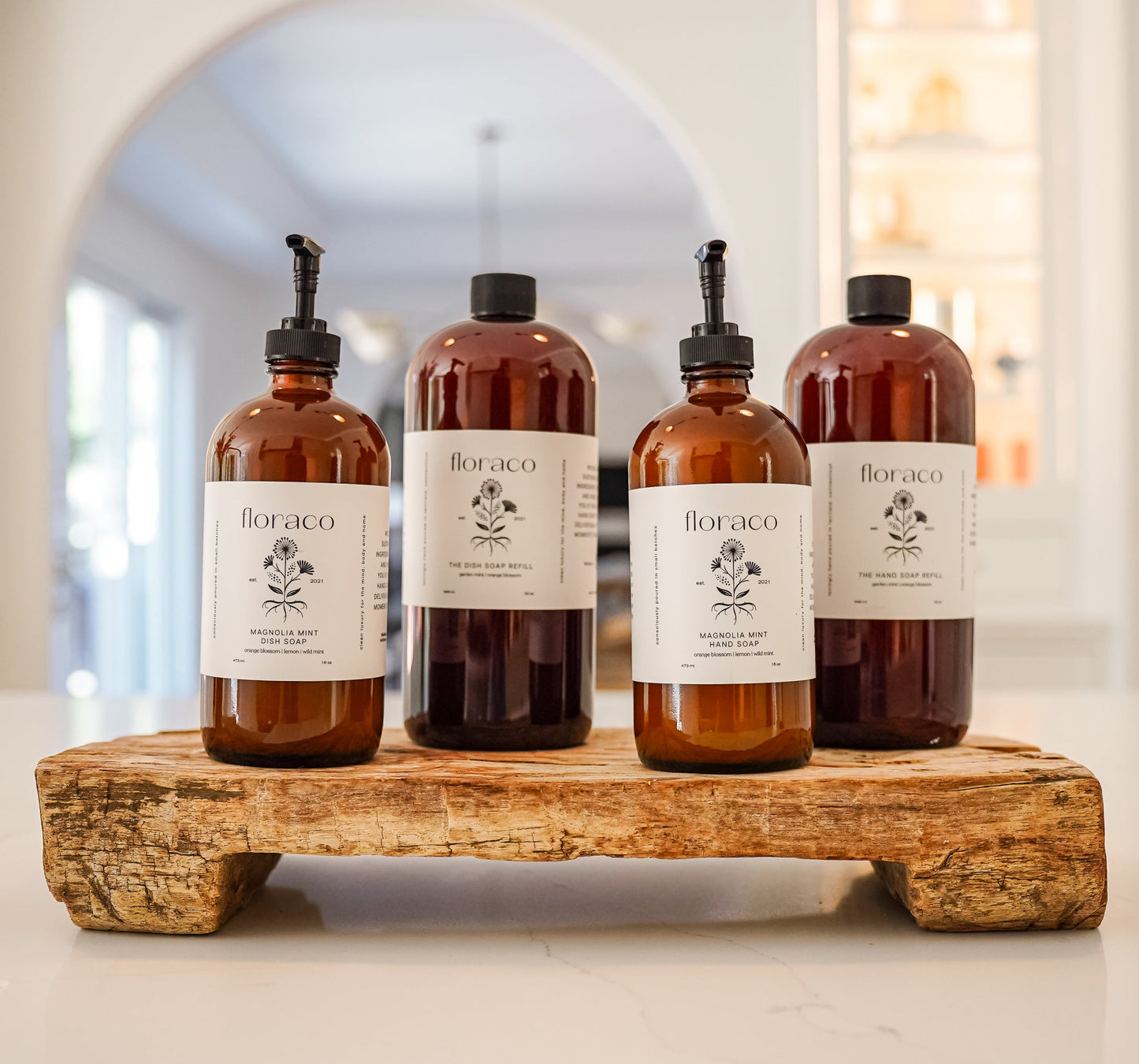 Magnolia Mint Hand Lotion: Wild Mint, Orange Blossom, Eucalyptus, Lemon, Mint + Tomato Leaf Scented