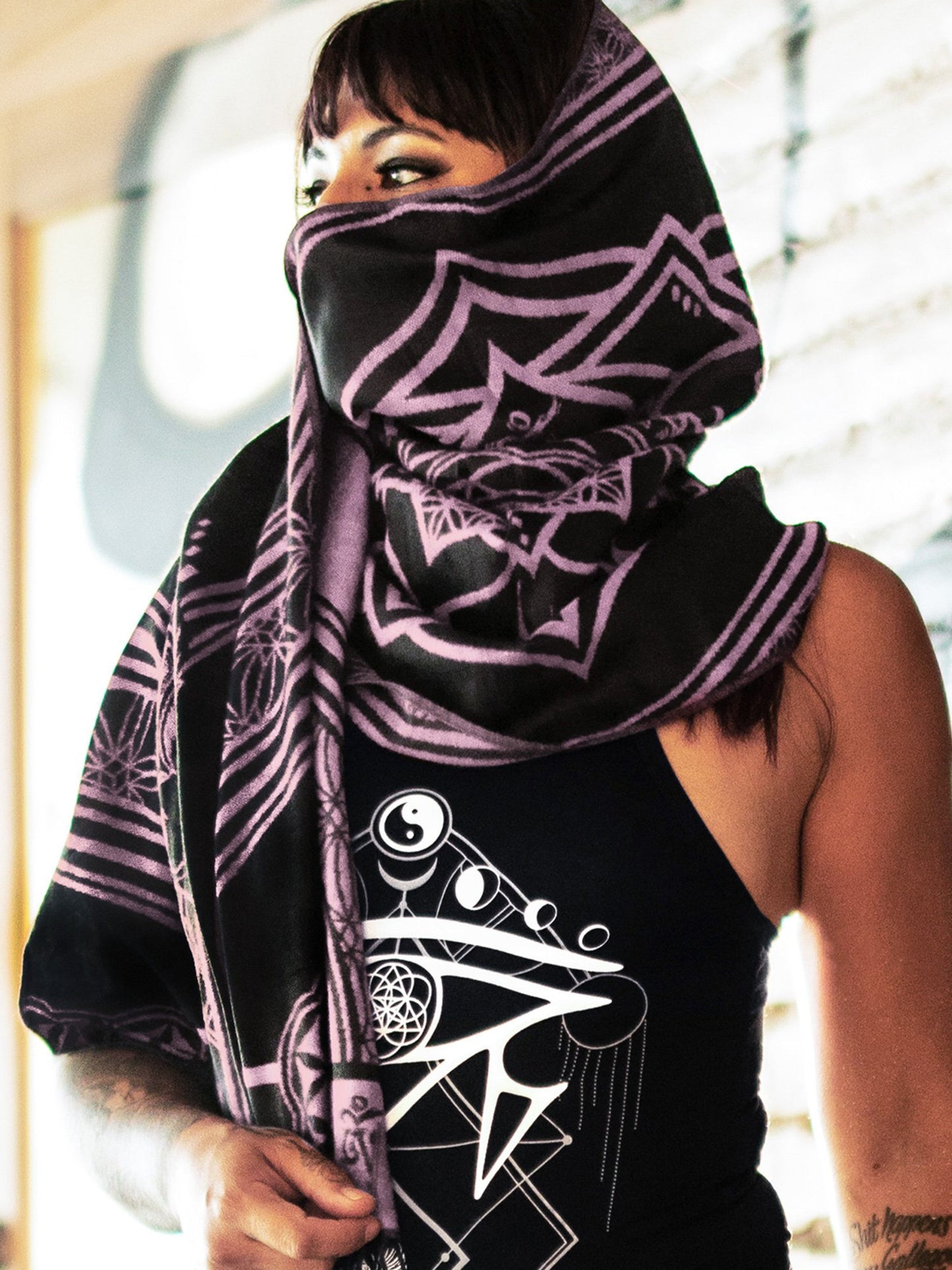 MANTRA • ICE PINK • Reversible Festival Shawl/Scarf - Concordia Style Boutique