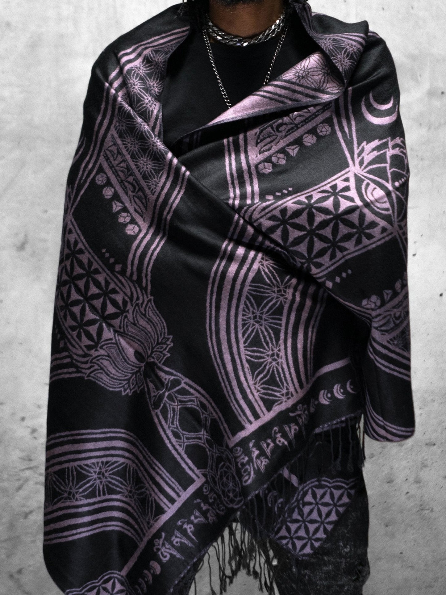 MANTRA • ICE PINK • Reversible Festival Shawl/Scarf - Concordia Style Boutique