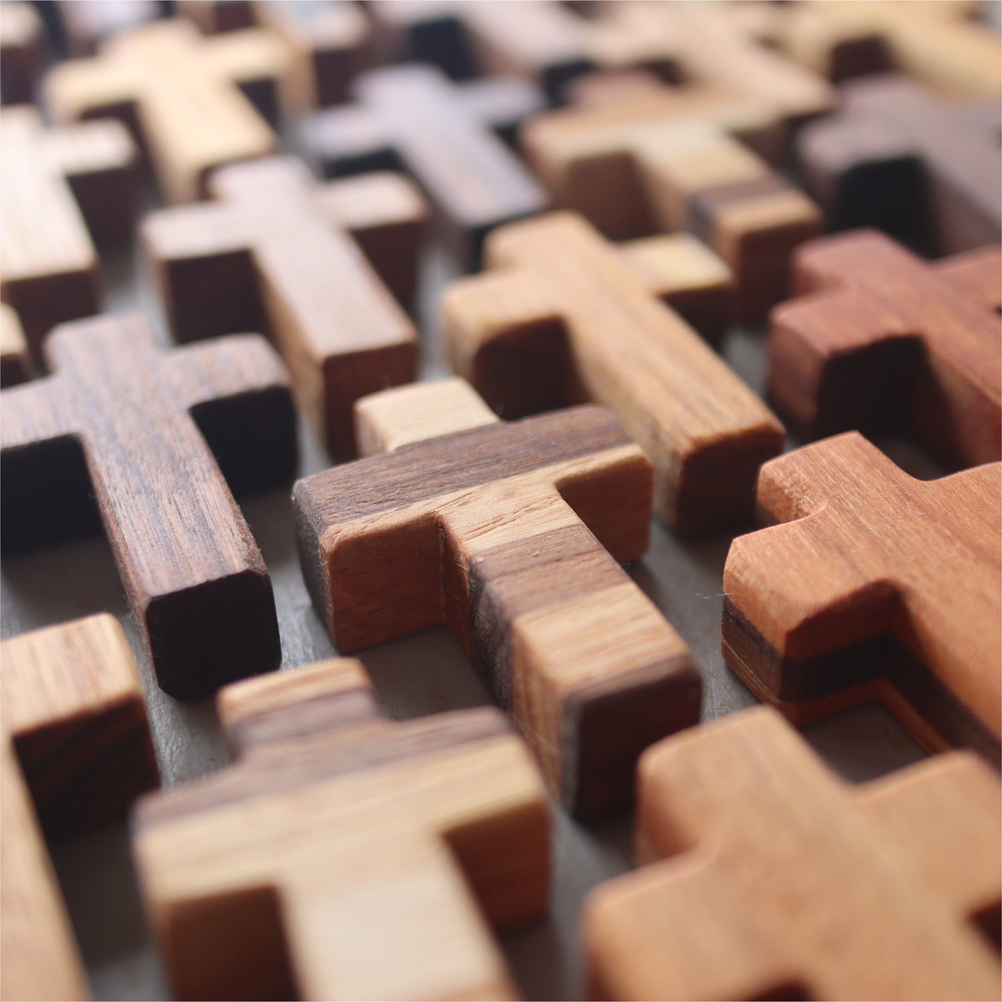 Handmade Wooden Pocket Crosses