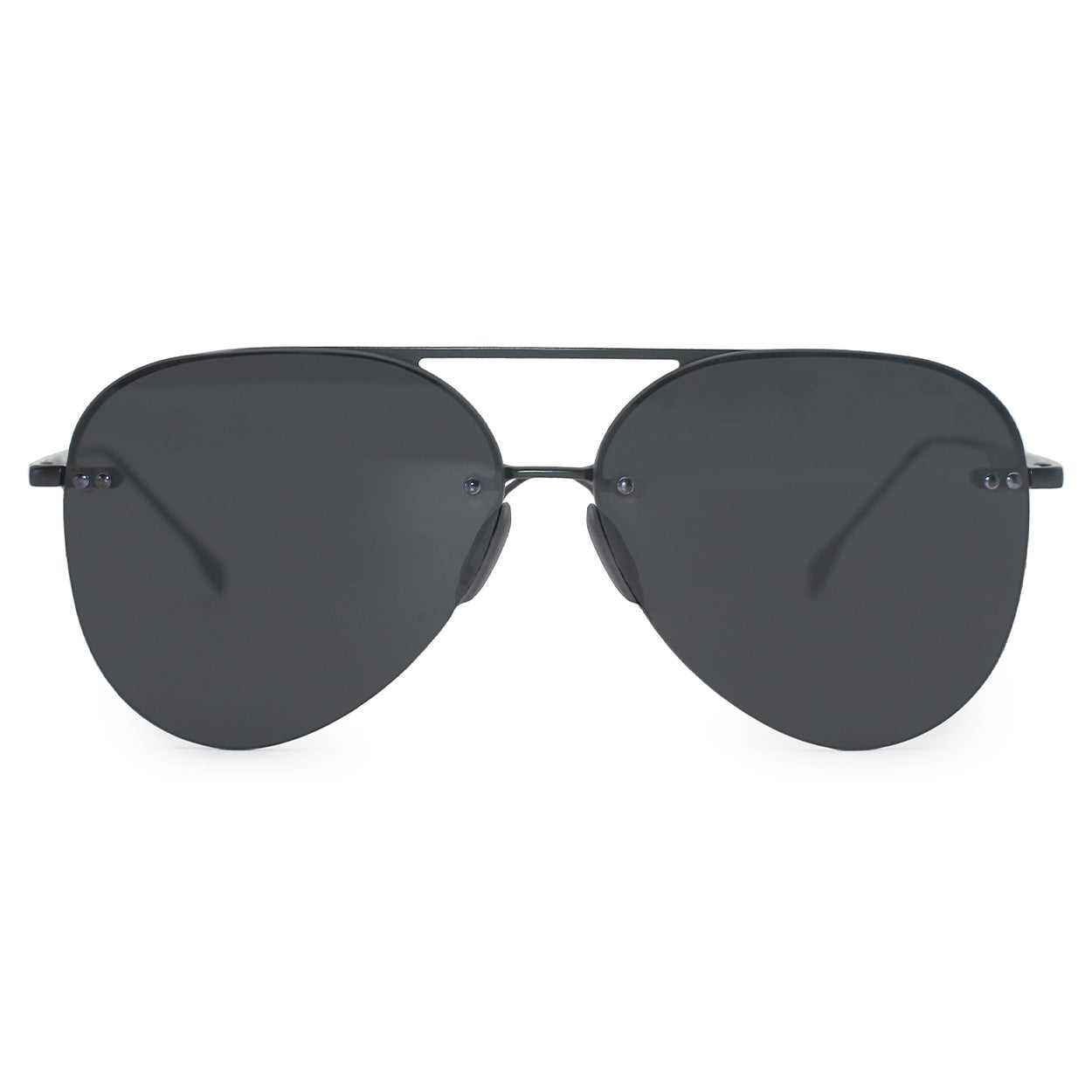 Smaller Megan 2 Jet Black- Tangle Free Aviator Sunglasses - Concordia Style Boutique