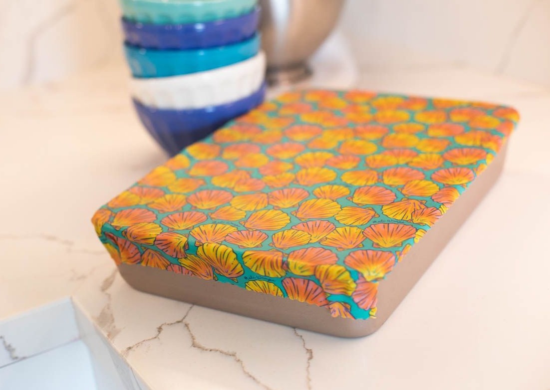 Beeswax Wrap Bulk Roll - Shells Print - Concordia Style Boutique