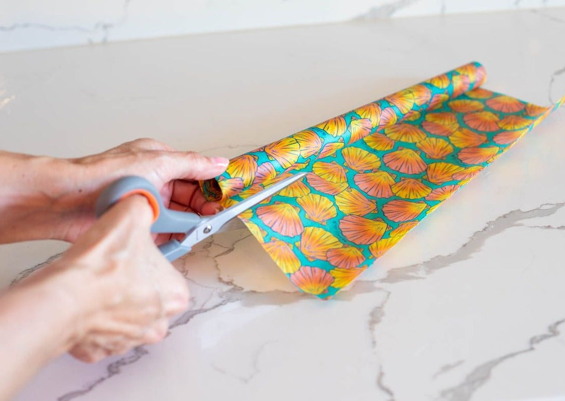 Beeswax Wrap Bulk Roll - Shells Print - Concordia Style Boutique