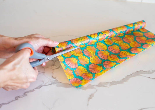 Beeswax Wrap Bulk Roll - Shells Print - Concordia Style Boutique