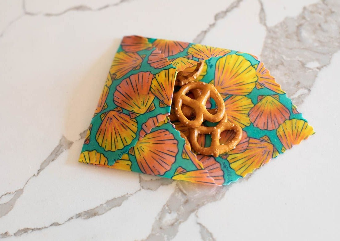 Beeswax Wrap Bulk Roll - Shells Print - Concordia Style Boutique