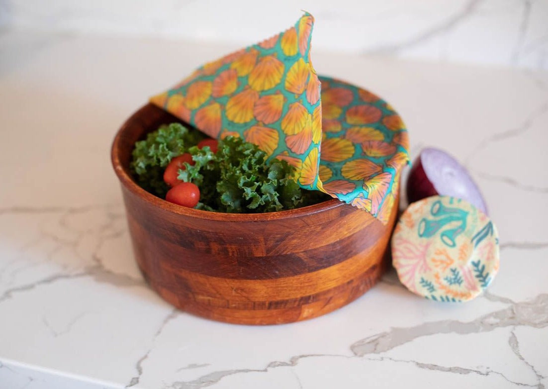 Beeswax Wrap Bulk Roll - Shells Print - Concordia Style Boutique