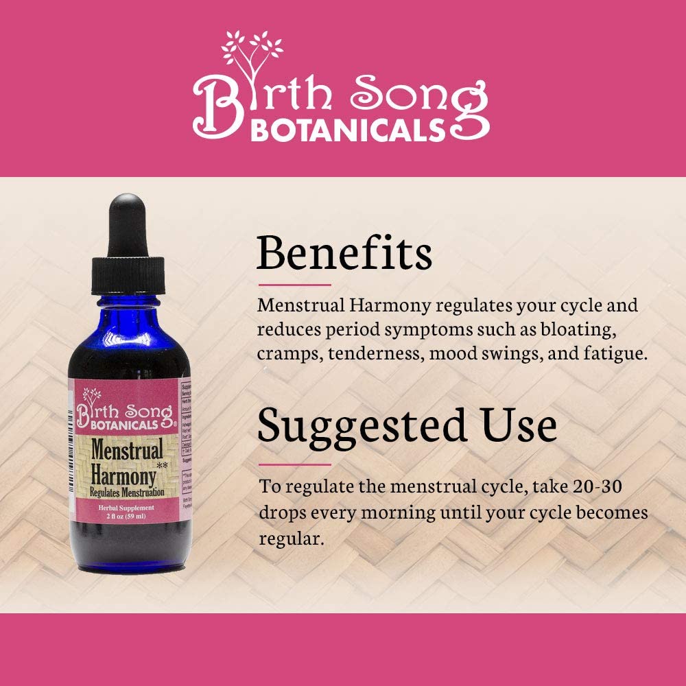 Menstrual Harmony Herbal Supplement To Support a Regular Menstrual Cycle, Hormone Harmony, PMS, Healthy Menstruation and Ovulation* 2 oz. - Concordia Style Boutique
