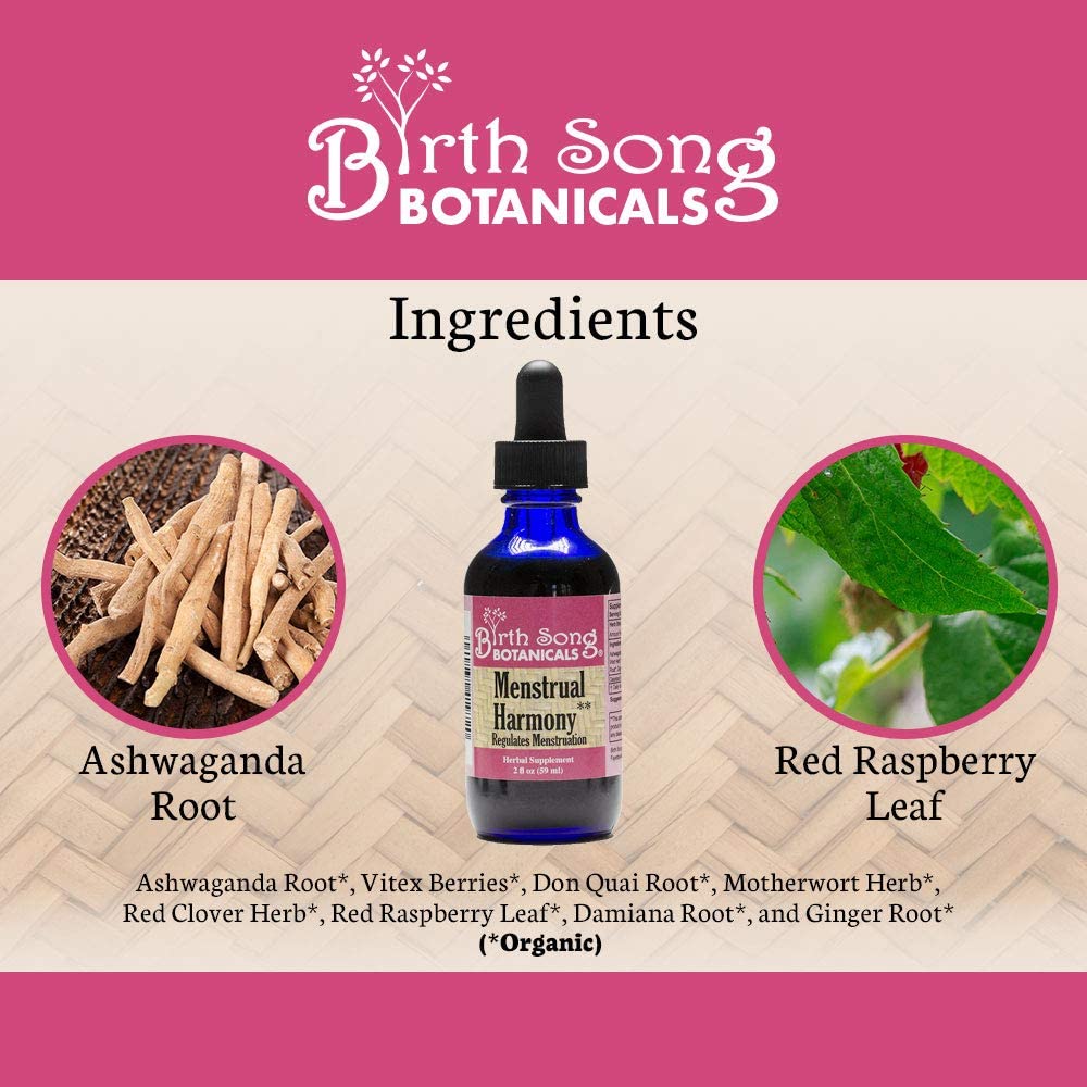 Menstrual Harmony Herbal Supplement To Support a Regular Menstrual Cycle, Hormone Harmony, PMS, Healthy Menstruation and Ovulation* 2 oz. - Concordia Style Boutique