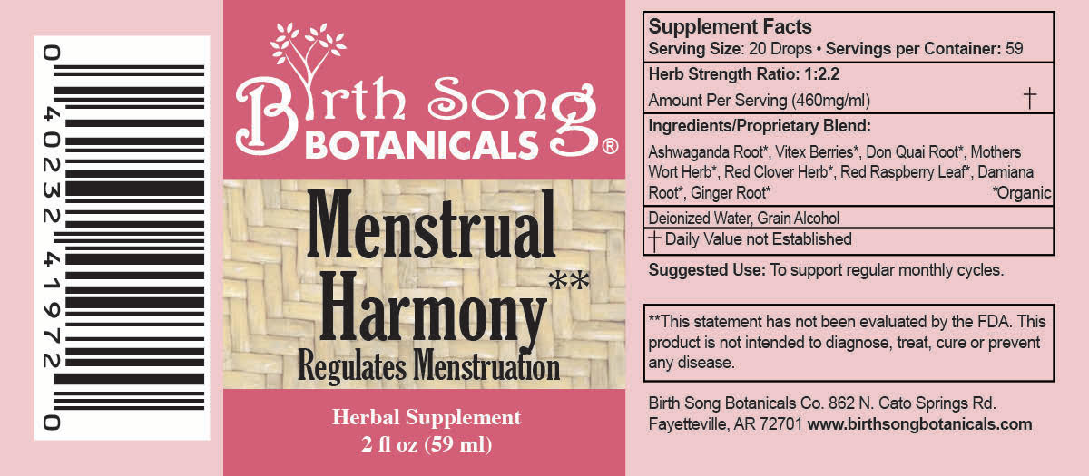 Menstrual Harmony Herbal Supplement To Support a Regular Menstrual Cycle, Hormone Harmony, PMS, Healthy Menstruation and Ovulation* 2 oz. - Concordia Style Boutique