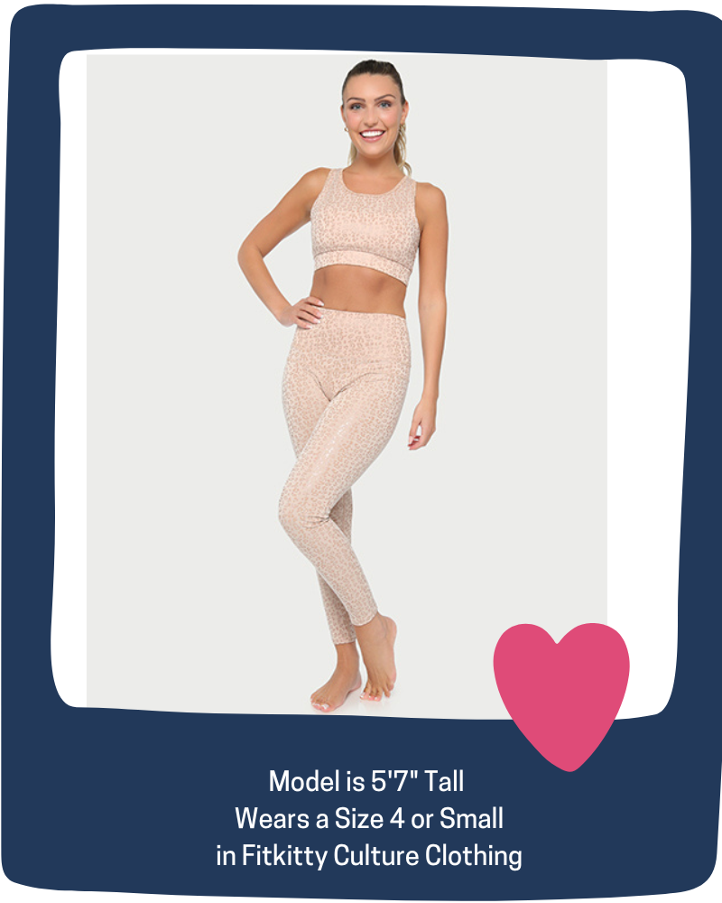 Metallic Cheetah Active Legging