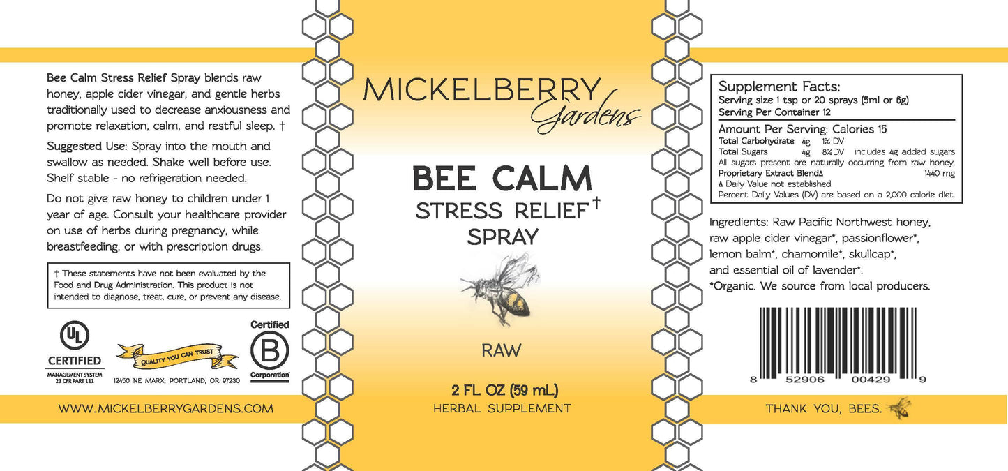Bee Calm Stress Relief Spray - Concordia Style Boutique