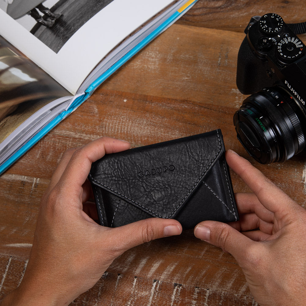 Mini Envelope Wallet - Black