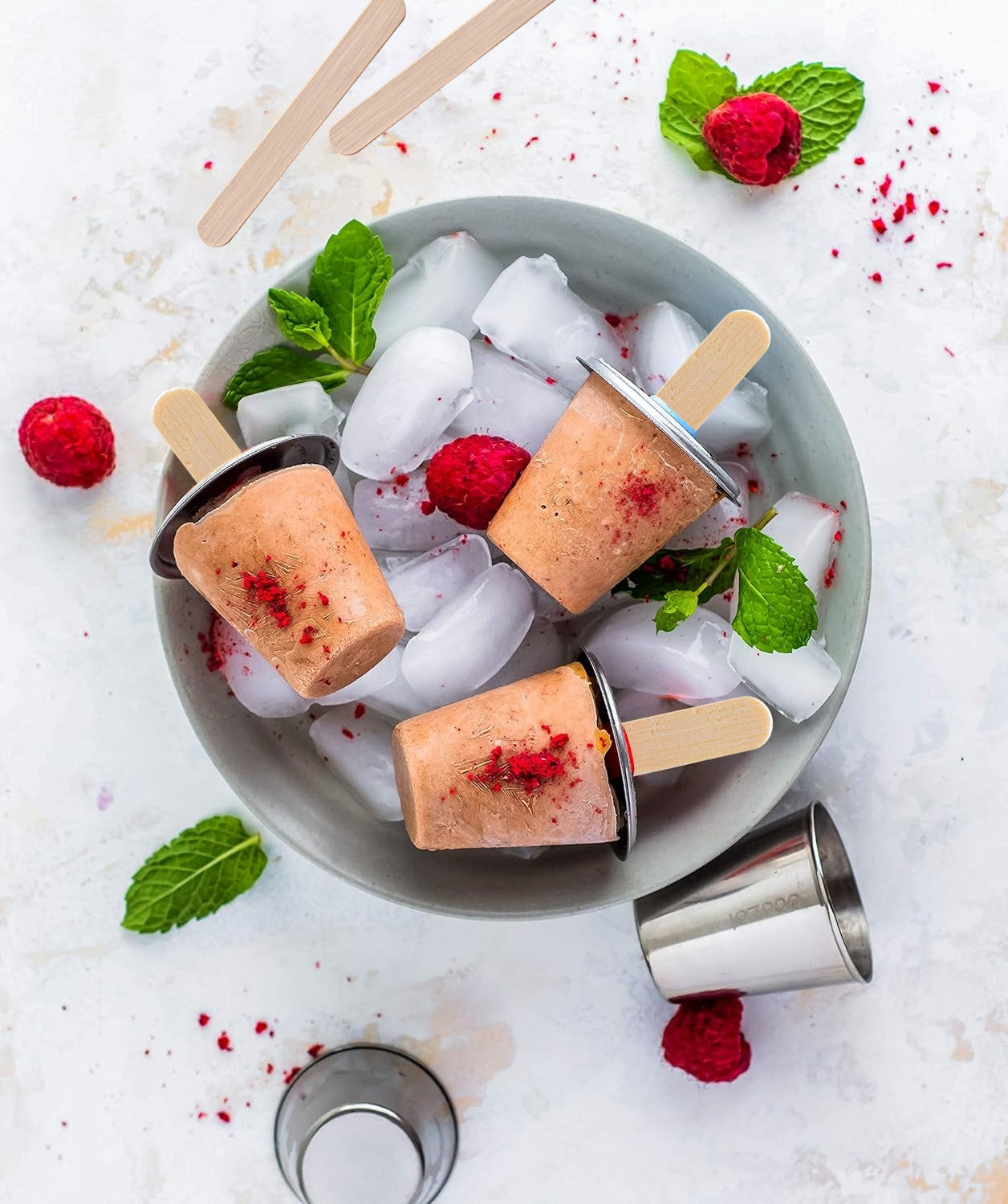 Stainless Steel Popsicle Molds, 6 Mini Rounds with Reusable Bamboo Sticks - Concordia Style Boutique