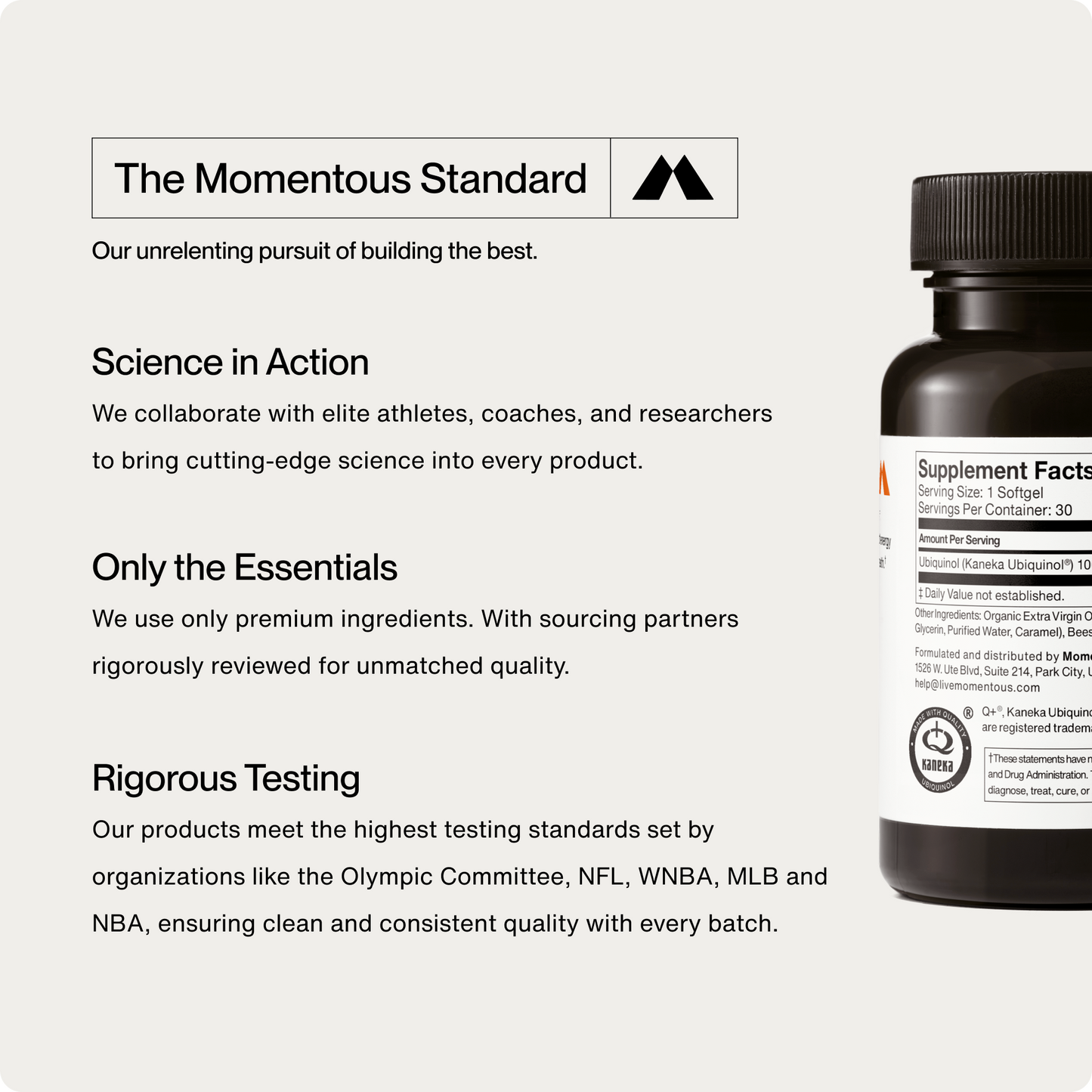 Ubiquinol - Premium Product from Momentous - Just $34.95! Shop now at Concordia Style Boutique