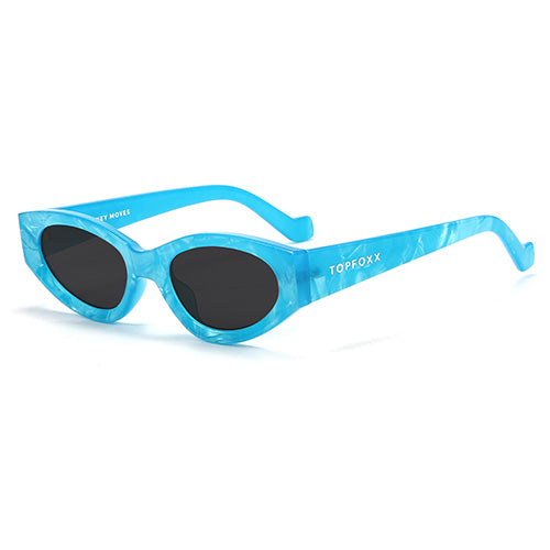 Kat x Money Moves - Blue Cateye Sunglasses - Concordia Style Boutique