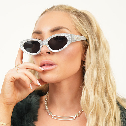 Kat x Money Moves - Silver Cateye Sunglasses - Concordia Style Boutique