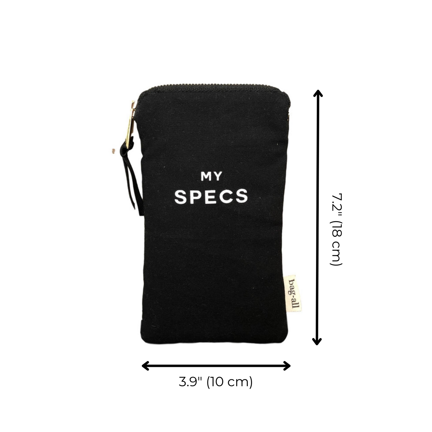 My Specs Glasses Case with Outside Pocket, Black - Concordia Style Boutique