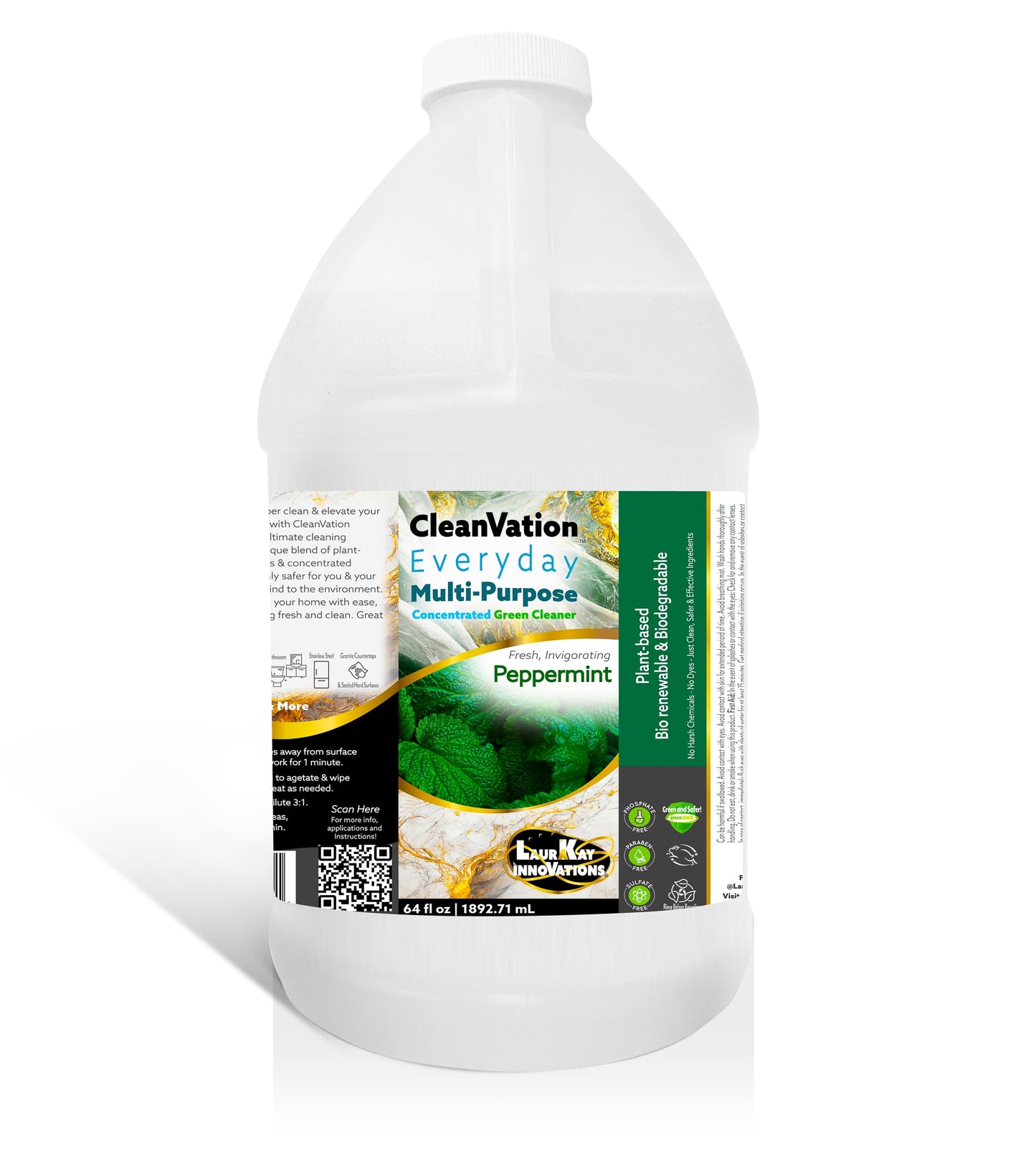 CleanVation Everyday™ 64 fl oz Refill: All Purpose Safer & Effective Concentrated Multi-Surface Cleaner