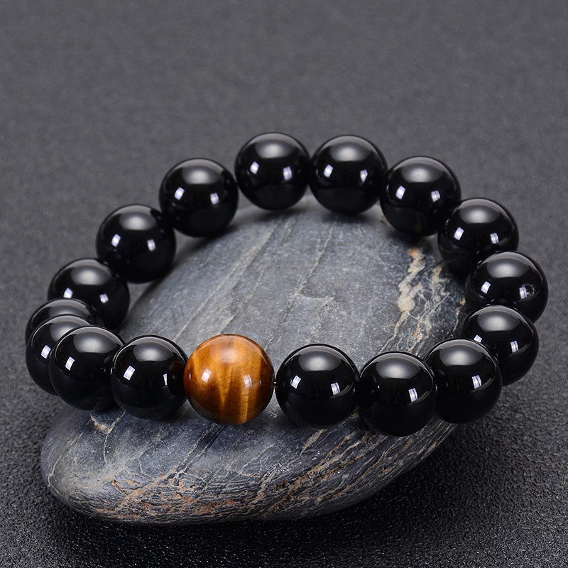 Obsidian Bravery and Protection Bracelet