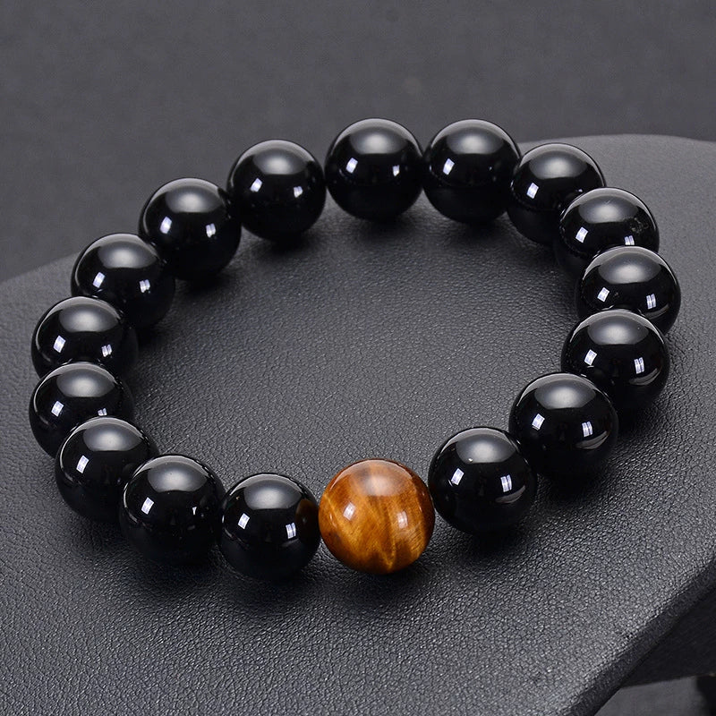 Obsidian Bravery and Protection Bracelet