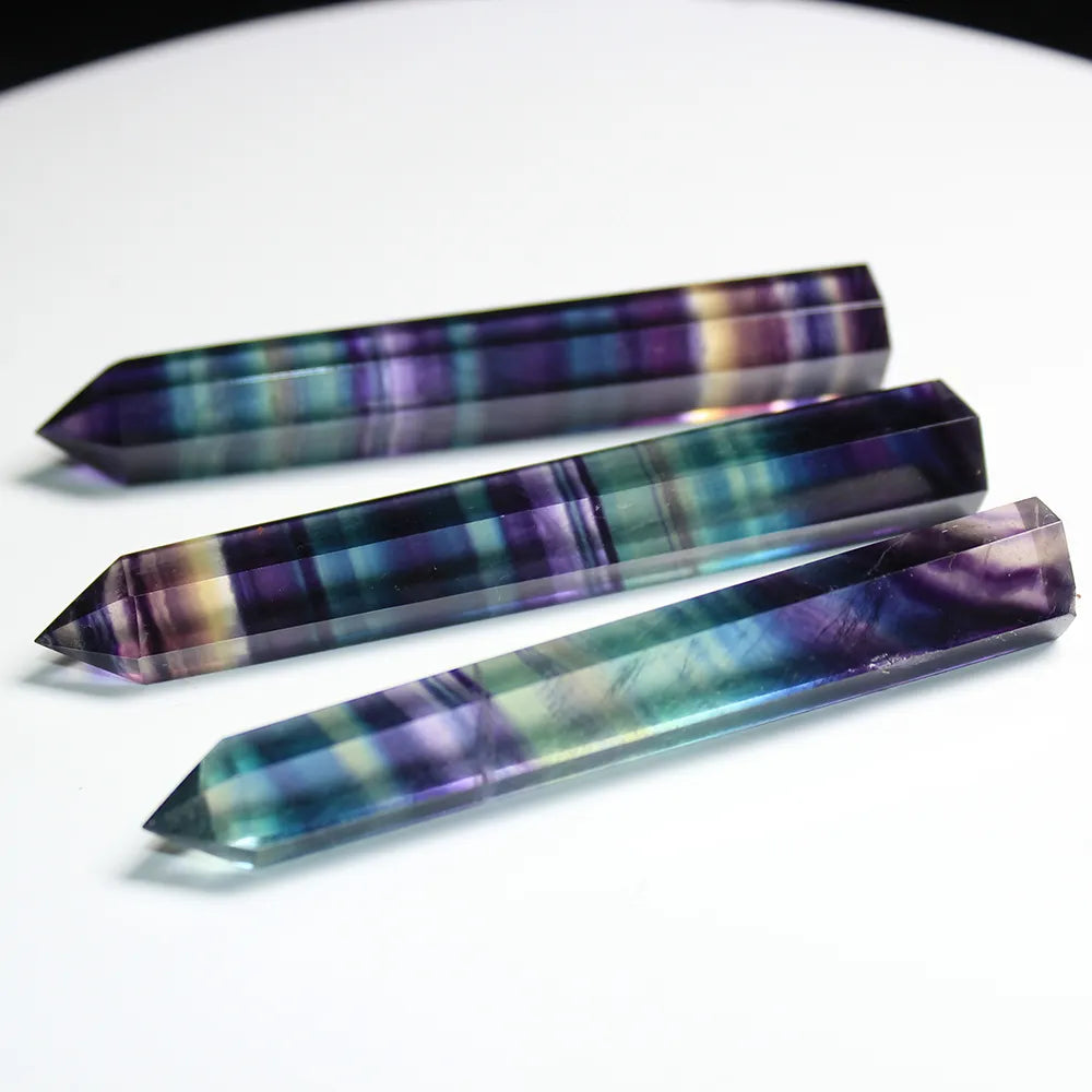 Pillar Of Energy Rainbow Fluorite Crystal Tower