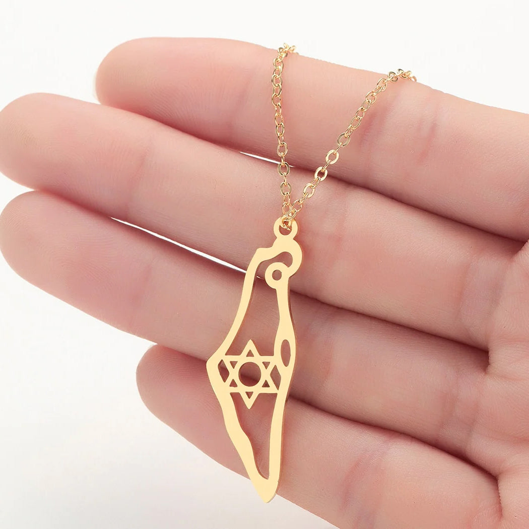 Map of Israel Necklace