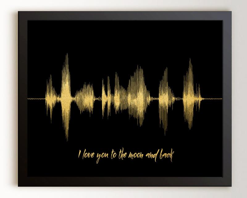 Custom Sound Wave Print - I love you to the moon and back