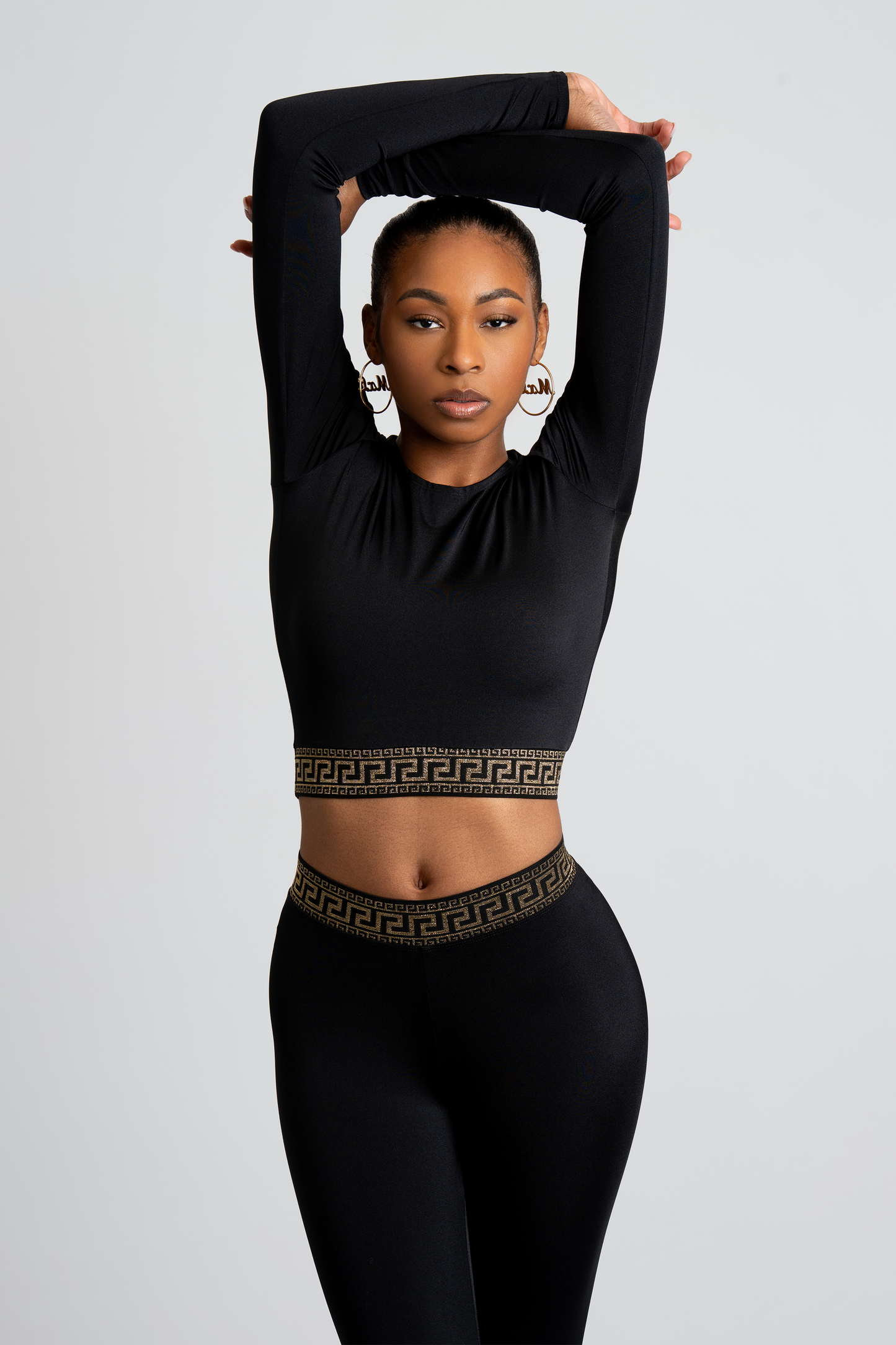 Nika Black & Gold Two-Piece Set
