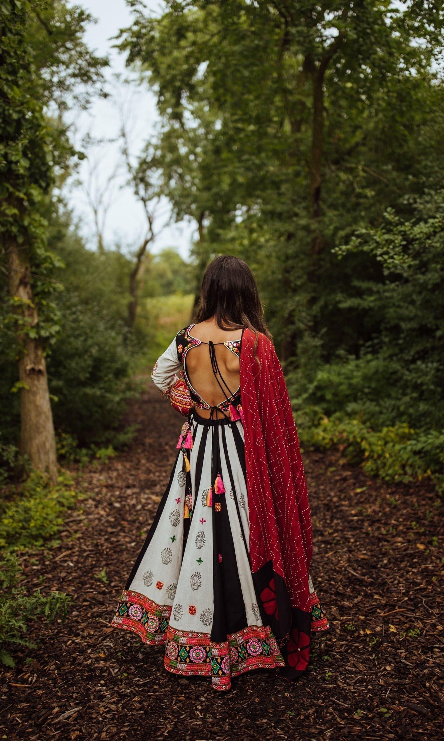 Nivienne Hand-Block Printed Chaniya Choli