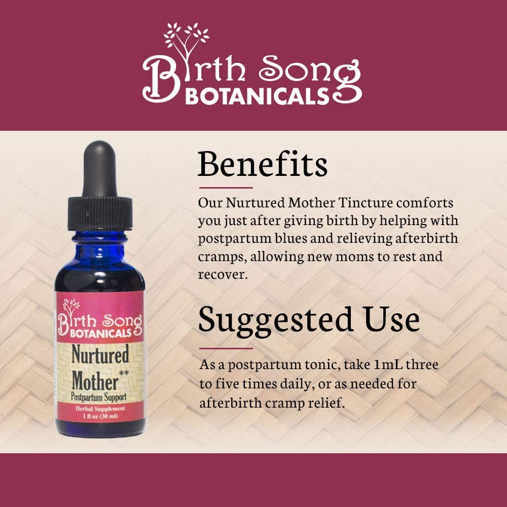 Nurtured Mother Postpartum Support Supplement for Comfort and Mood Support* with Cramp Bark, 1oz. - Concordia Style Boutique
