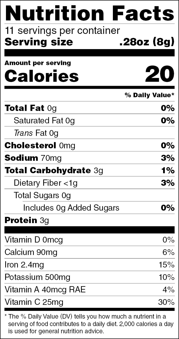 Freeze-Dried, Chopped Spinach for Smoothies or Dips, 3oz - Concordia Style Boutique